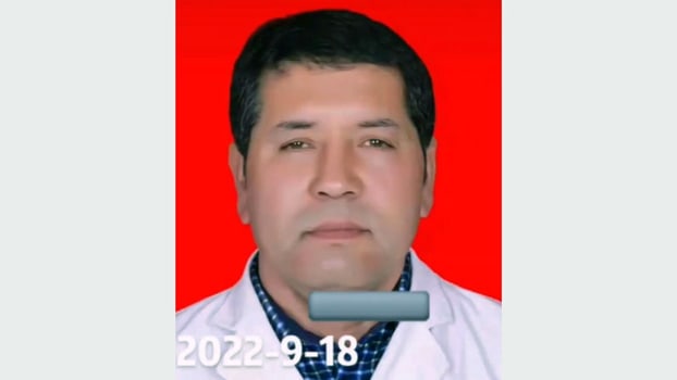 Tudahun Nurehmet, former chief of the Achatagh Hospital in Uchturpan county, Aksu prefecture, in northwestern China's Xinjiang region, in an undated photo. Citizen journalist